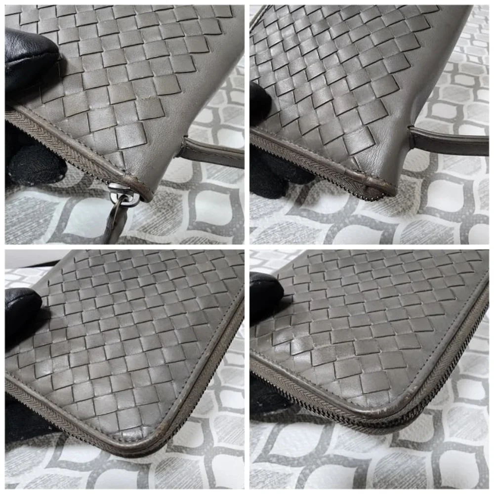 Authentic Bottega Veneta Intrecciato Leather Travel Organizer Grey - Picture 8 of 14